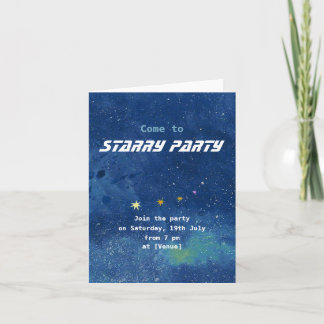 Anpassbare Starry Sky Illustration Einladung