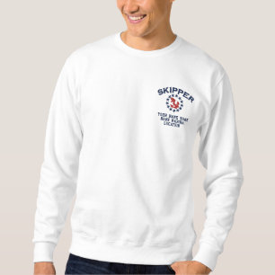 Anpassbare Stickerei für Ihre Skipper-Yacht-Flagg Besticktes Sweatshirt