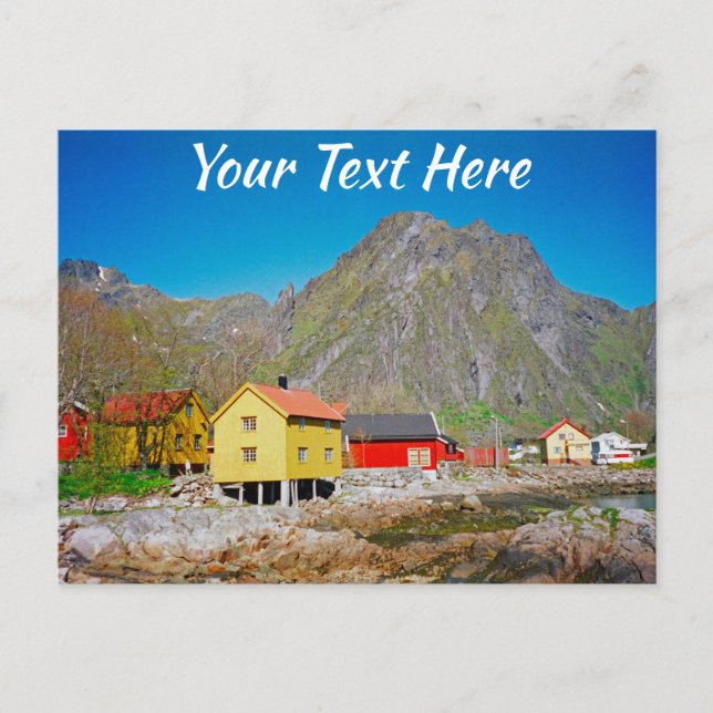 Anpassbare Svolvaer, Norwegen Postkarte (Vorderseite)