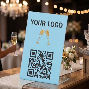 ANPASSBARE TABELLEN-QR-CODE-STÄNDER FÜR RESTAURANT SOCKELSCHILD