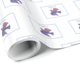 Anpassbare Tauftaube für Erwachsene Geschenkpapier