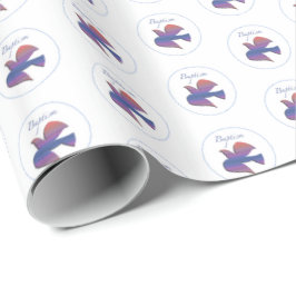 Anpassbare Tauftaube für Erwachsene Geschenkpapier