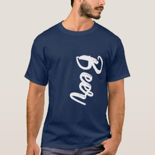Anpassbare Textabschlag. Cooles Script-Word-Bier T-Shirt
