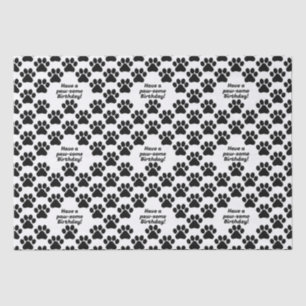 Anpassbare Textpawfect-Paws Seidenpapier