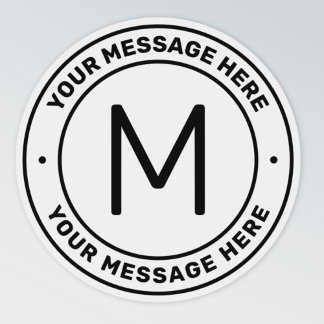 Anpassbare Textvorlage | transparent Aufkleber