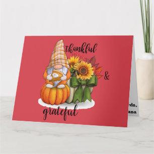 Anpassbare Thanksgiving-Karte zum Falten Karte