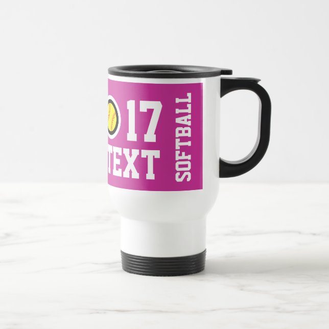 Anpassbare thermische Tasse für Softballfans (Rechts)