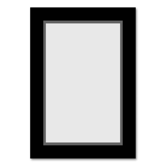 Anpassbare Tischnummer-Karte (schwarz) Tischnummer (Vorderseite)