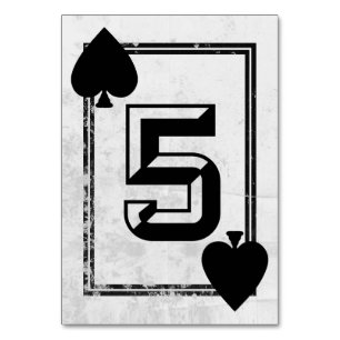 Anpassbare Tischnummern der Spielkarte (Nr. 5)