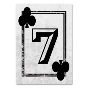 Anpassbare Tischnummern der Spielkarte (Nr. 7)