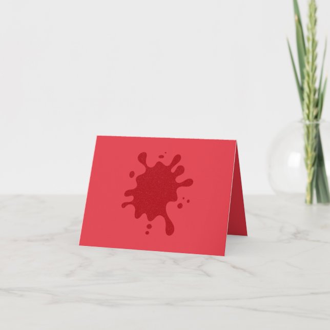 Anpassbare Tomato Red Spritzer Card Dankeskarte (Vorderseite)