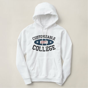 Anpassbare Uni mit Jahr Bestickter Hoodie