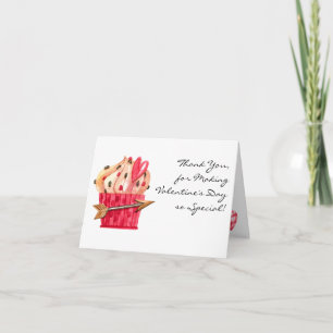 Anpassbare Valentinstag-Dankeskarte Dankeskarte