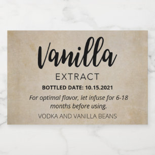 Anpassbare Vanilla Extract Label VE001_04RT