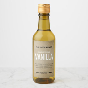 Anpassbare Vanilla Extract Label VE006_1 Weinetikett