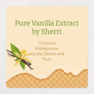 Anpassbare Vanilla Orchid, Vanilla Extract Etiketten