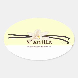 Anpassbare Vanilla Oval Aufkleber