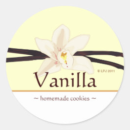 Anpassbare Vanilla-Sticker Runder Aufkleber