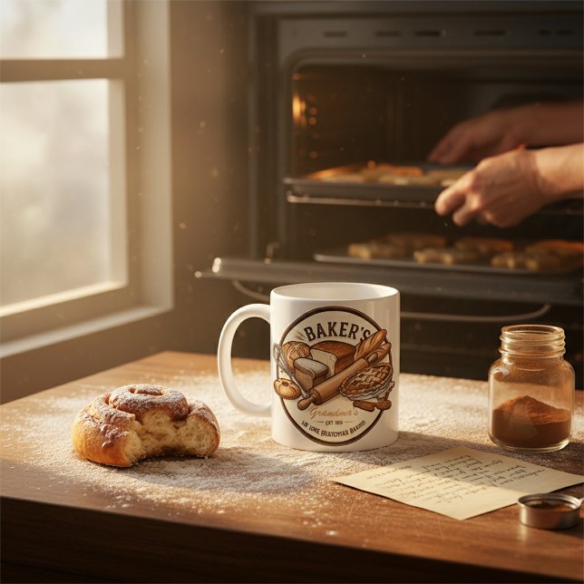 Anpassbare Vintag Baker-Tasse Kaffeetasse (Von Creator hochgeladen)