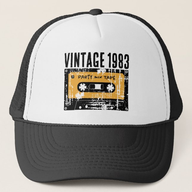 Anpassbare Vintage 1983-Kassettenband Truckerkappe (Vorderseite)