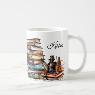 Anpassbare Vintage Buchliebhaber Mug Kaffeetasse