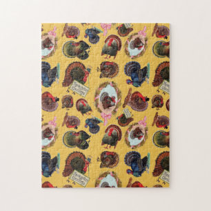 Anpassbare Vintage-Thanksgiving-Puten