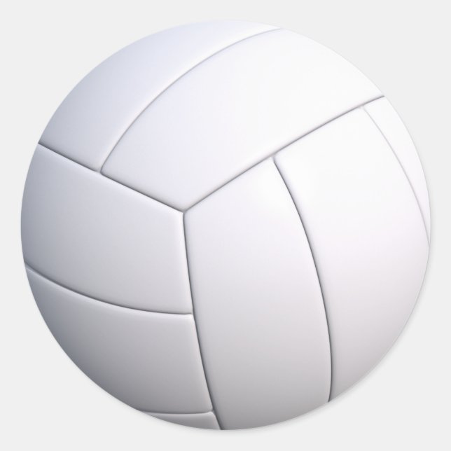 Anpassbare Volleyballkleber Runder Aufkleber (Vorderseite)