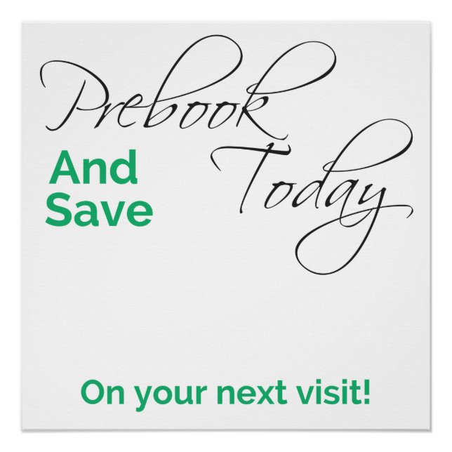 Anpassbare Vorbuchungsankündigung Poster (Vorderseite)