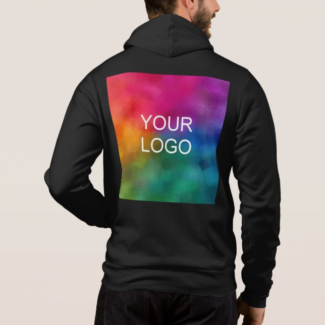 Anpassbare Vorlage Hochladen des Logo für Bild hin Hoodie (Rückseite)