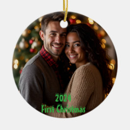 Anpassbare Weihnachten 2024 Keramik Ornament