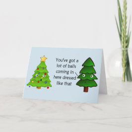 Anpassbare Weihnachtsbaume Feiertagskarte