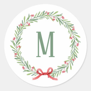 Anpassbare Weihnachtsbriefe und Geschenkklammer Runder Aufkleber