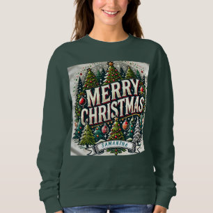 Anpassbare Weihnachtsfeiertage - Name hinzufügen Sweatshirt
