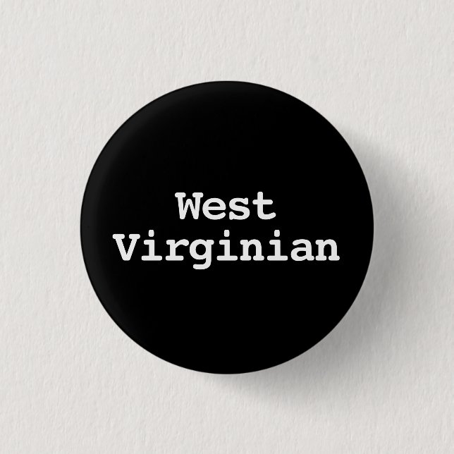Anpassbare West-Virginia-Typografie 2 Button (Vorderseite)