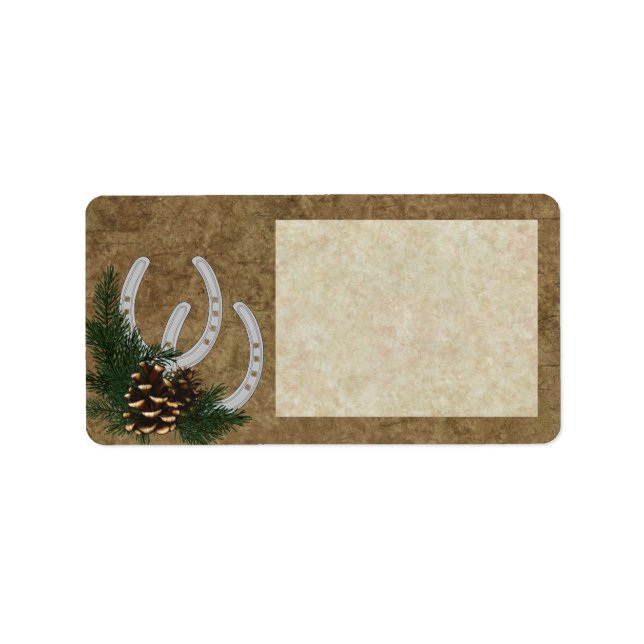 Anpassbare Western-Adresskleber Adressaufkleber (Vorne)