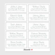 Anpassbare White Wedding Guest Address Labels