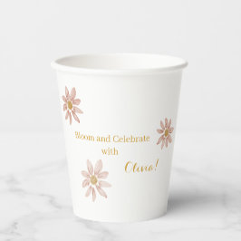 Anpassbare Wild Daisy Bloom und Celebrate Pappbecher
