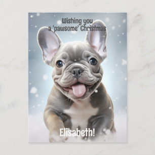 Anpassbare Winterpaws der Freude Postkarte