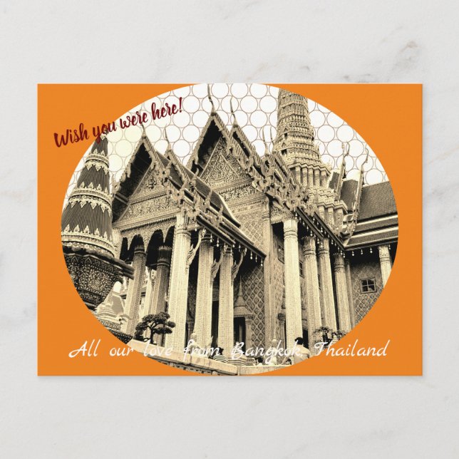 Anpassbare Wünsche Sie waren hier Postkarte (Vorderseite)