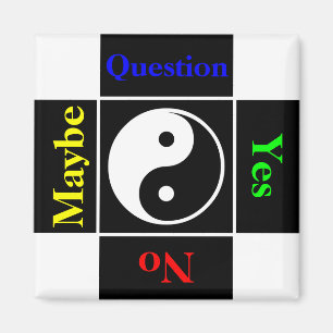 Anpassbare Yin Yang-Frage Magnet