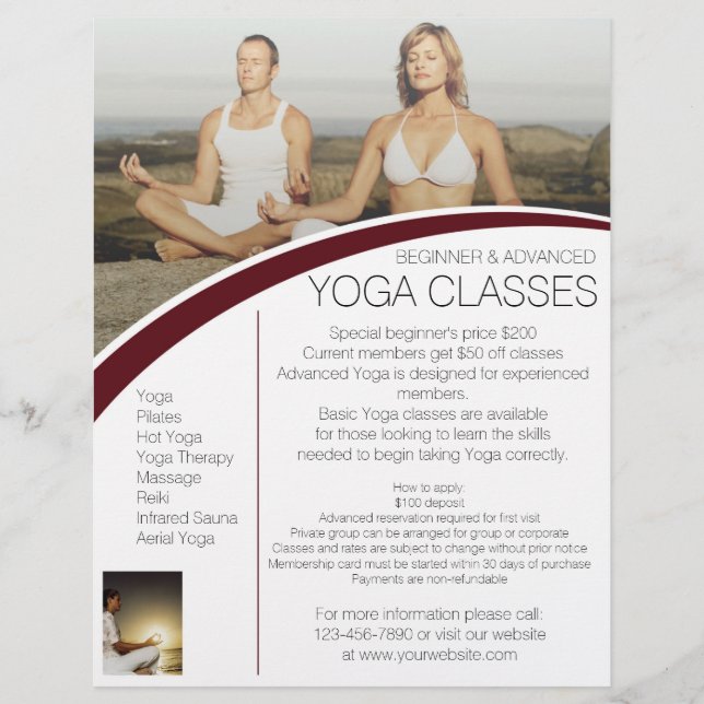 Anpassbare Yoga-Flyer Flyer (Vorne)