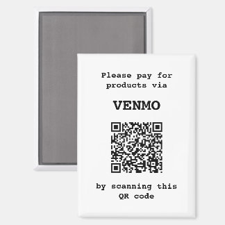 Anpassbare Zahlungsplattform QR-Code Magnet