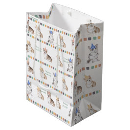 Anpassbare Zeit bis zum PAWTY Corgi Mittlere Geschenktüte