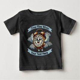 Anpassbare "Zeitfliegen, wenn" Uhr Baby T-shirt