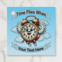 Anpassbare "Zeitfliegen, wenn" Uhr Geschenkanhänger