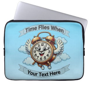 Anpassbare "Zeitfliegen, wenn" Uhr Laptopschutzhülle