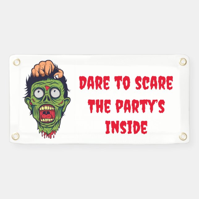 Anpassbare Zombie Halloween-Banner Banner (Horizontal)
