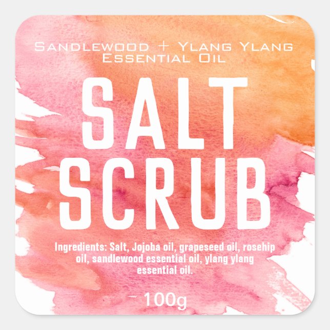 Anpassbare Zuckermarkierung Quadratischer Aufkleber (Vorderseite)