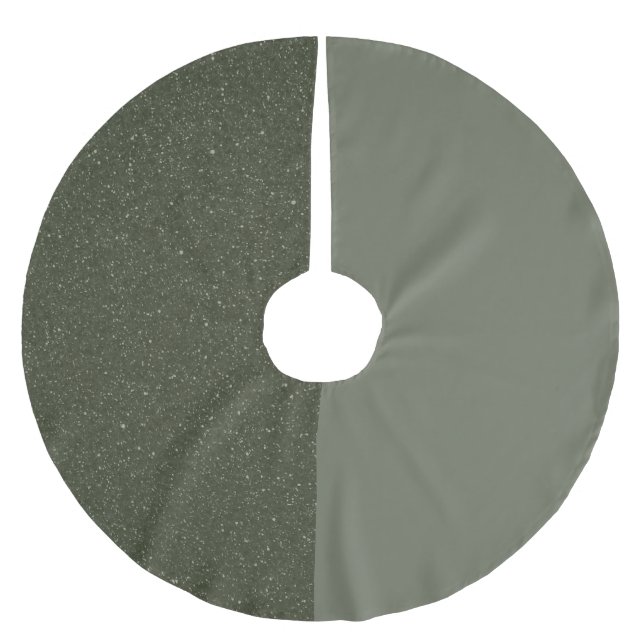 Anpassbare Zwei-Tone-Tree-Rock - Moss & Speckle Polyester Weihnachtsbaumdecke (Vorderseite)