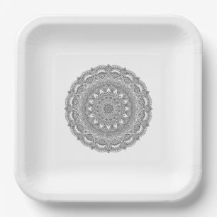 Anpassbarer 9" quadratischer Papier-Teller für Ver Pappteller